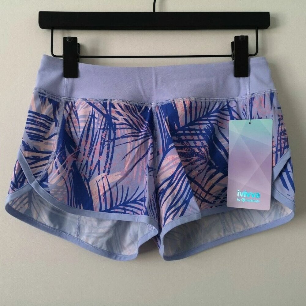 NWT IVIVVA by LULULEMON Multi Color Lightweight Lined Speedy Short Girl's 14